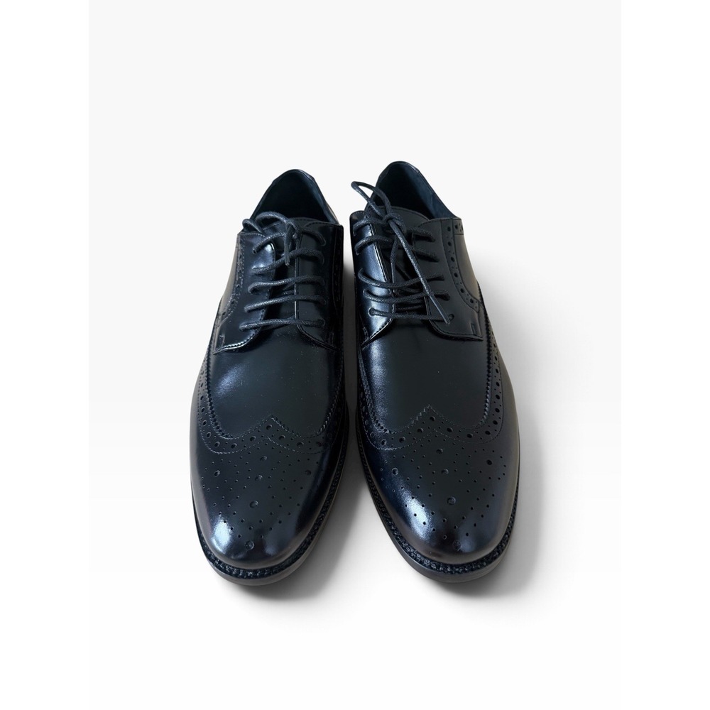 Stacy Adams Black Leather Wingtip Oxford Dress Shoes Men's 9M